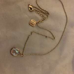 Rare Kendra Scott gold iridescent necklace